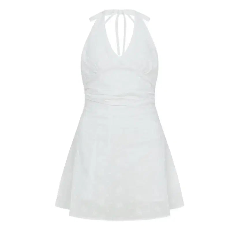 [BUNJANG] Letter From Moon Bella Lace Punching Halterneck Dress / 레터프롬문 벨라 레이스 펀칭 홀터넥 원피스