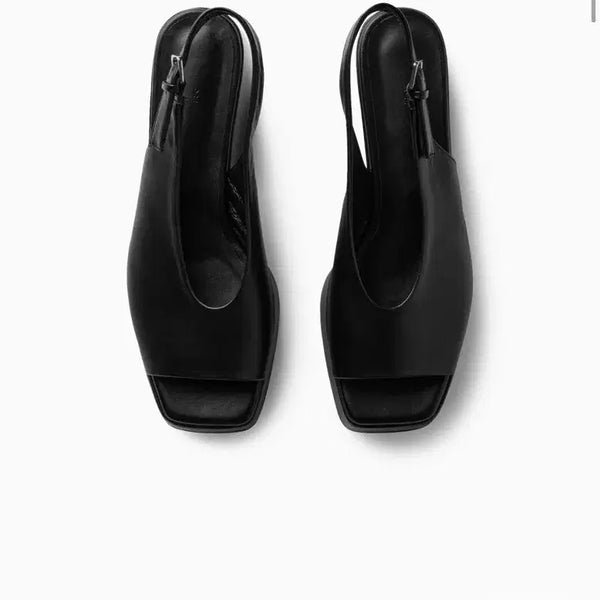 [BUNJANG] ORR Leather Platform Sandals Black / ORR 오르 레더 플랫폼 샌들 블랙