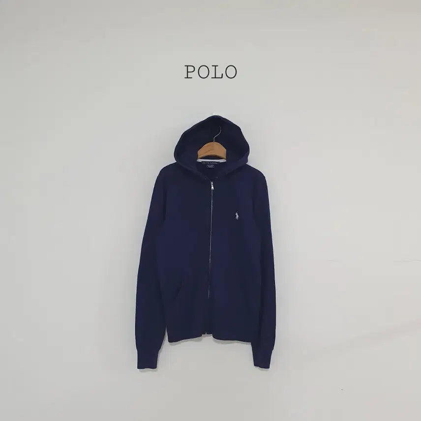[BUNJANG] Polo Ralph Lauren Navy Cotton Zip-Up Hoodie / No.26070217 폴로 랄프로렌 네이비 코튼 후드 집업