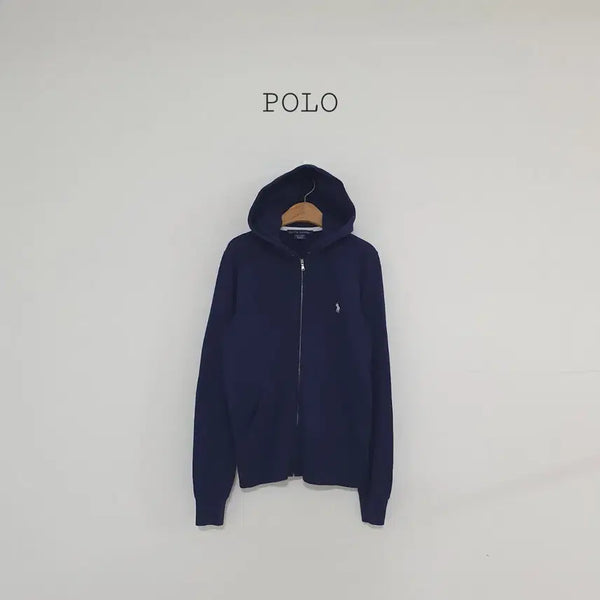[BUNJANG] Polo Ralph Lauren Navy Cotton Zip-Up Hoodie / No.26070217 폴로 랄프로렌 네이비 코튼 후드 집업