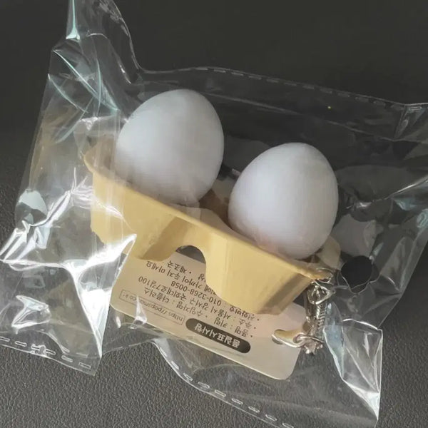 [BUNJANG] Egg 2-Egg Case Clicker Keychain / 계란 달걀 판 2구 클릭커 딸깍이 키링