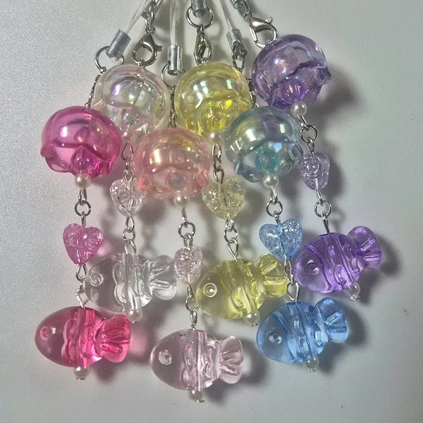 [BUNJANG] Handmade Beaded Keychain - Round Fish Design / [수제 비즈키링] 동글동글 물고기 비즈키링