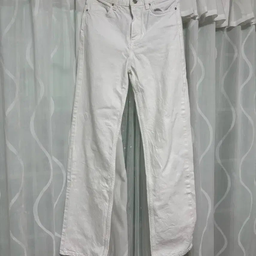 [BUNJANG] Zara White Straight Fit Denim Pants / 자라 화이트 데님 팬츠