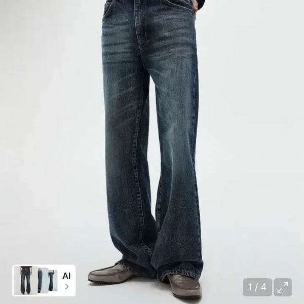 [BUNJANG] Elwood River Flare Denim Dark Blue / 엘무드 리버 플레어 데님 다크블루(46)
