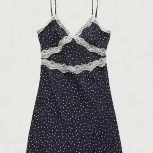 [BUNJANG] The Barnet Dot Lace One-Piece Dress / 더바넷 도트 레이스 원피스 드레스 새상품급 판매