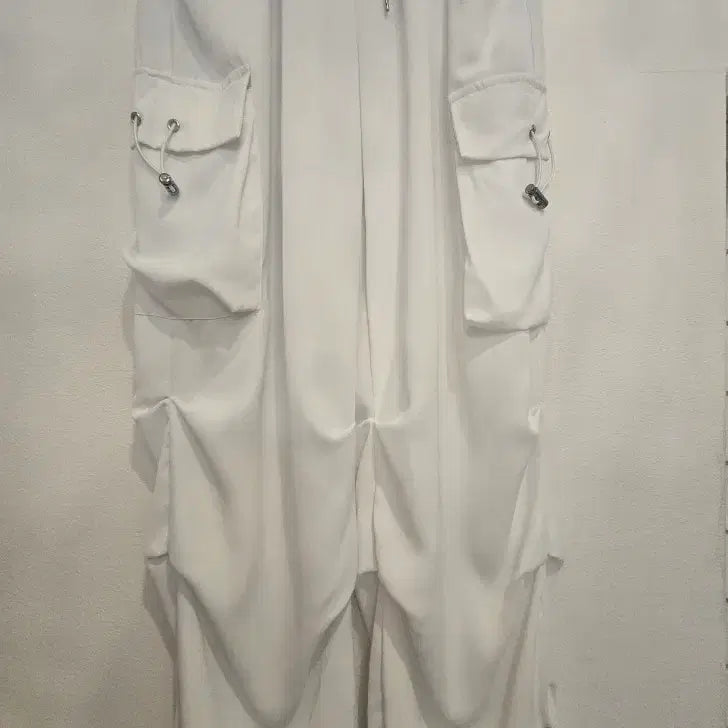 [BUNJANG] Stylish White Cargo Pants / 멋스런 화이트 카고 팬츠