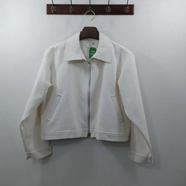 [BUNJANG] MAYLI Women's Ivory Denim Casual Two-Way Jacket / 추F MAYLI 여성 아이보리 데님 캐주얼 투웨이 자켓