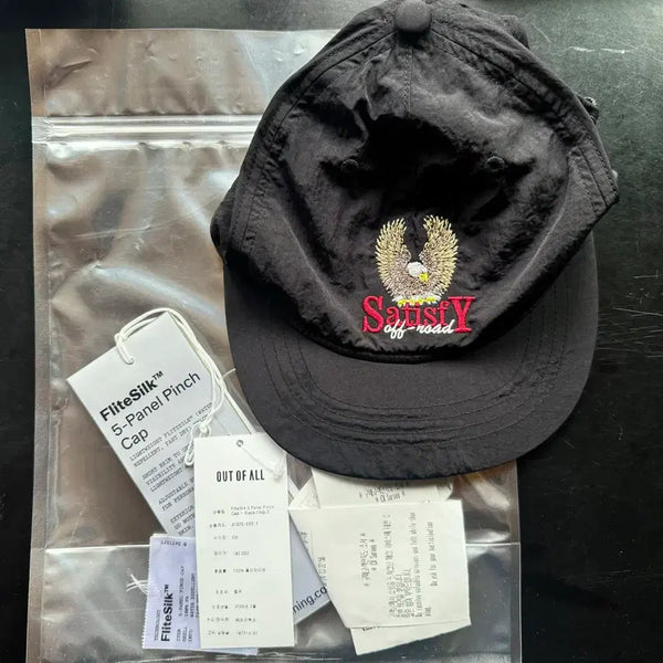 [BUNJANG] Satisfy Flight Silk 5 Panel Eagle Embroidery Logo Running Cap / 새티스파이 Satisfy 러닝 모자