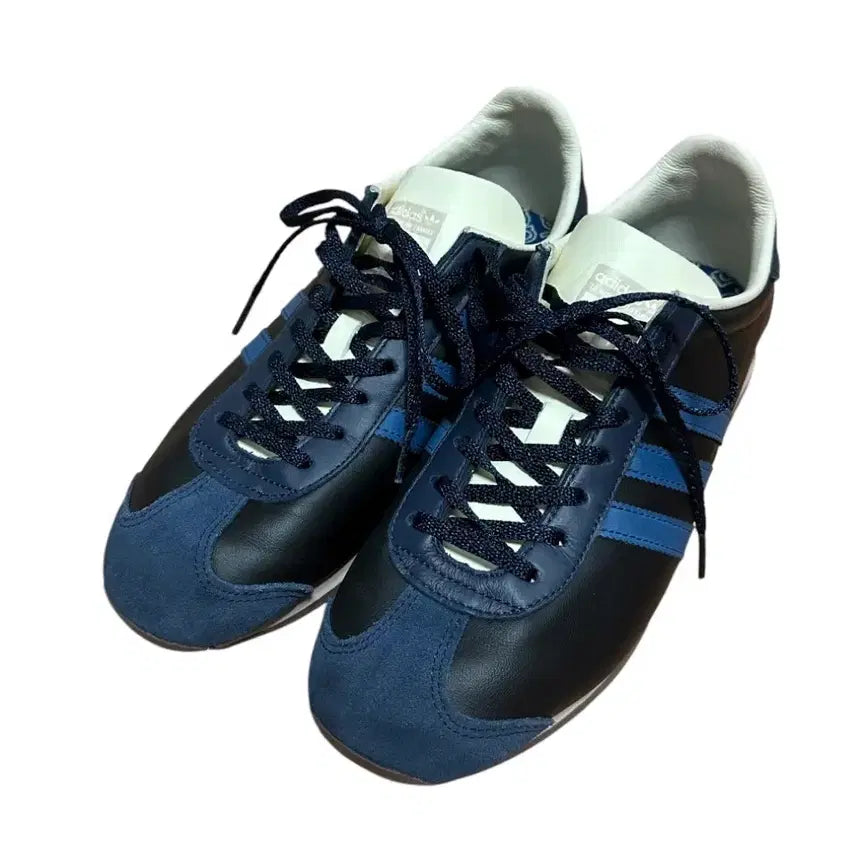 [BUNJANG] Adidas Country OG Black/Blue Leather Suede Running Shoes Size 8.5 (265) / 아디다스 컨트리OG 블랙/블루 8.5(265)SIZE