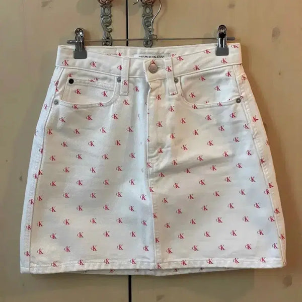 [BUNJANG] Calvin Klein White Skirt Size 26 / [캘빈클라인] 화이트 스커트 CK