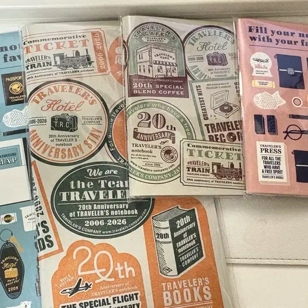 [BUNJANG] Traveler's Notebook 20th Anniversary Limited Edition Notebook Set (4 Types) / 트래블러스노트 20주년 한정판 노트4종