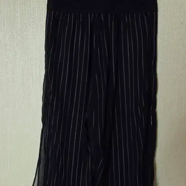 [BUNJANG] Chiffon Striped Wide-Leg Pants / 와이드바지 새상품55