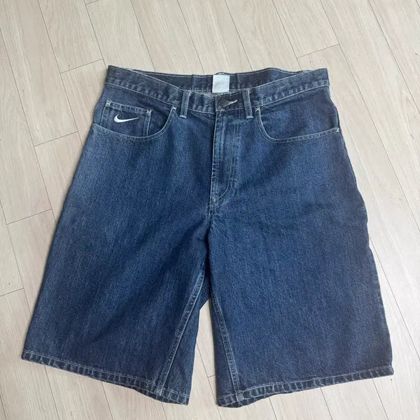 [BUNJANG] Supreme x Nike Collaboration Denim Shorts Size 34 / 슈프림 나이키 콜라보 반바지 34팜