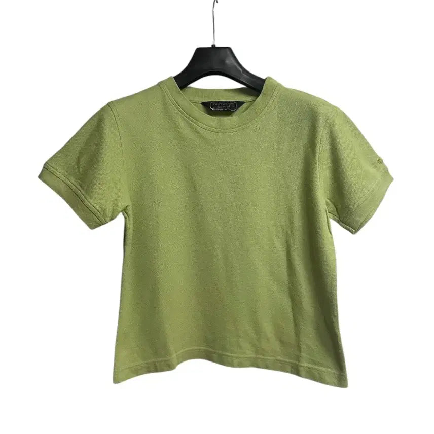 [BUNJANG] Burberry Green Cotton Cropped T-Shirt (M) / 여성) 빈티지 버버리 그린 코튼 크롭 반팔티셔츠 Msize