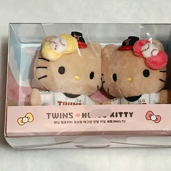 [BUNJANG] LG Twins Tanning Kitty Doll Keyring Set / (당일발송) LG 엘지 트윈스 태닝 키티 인형 키링