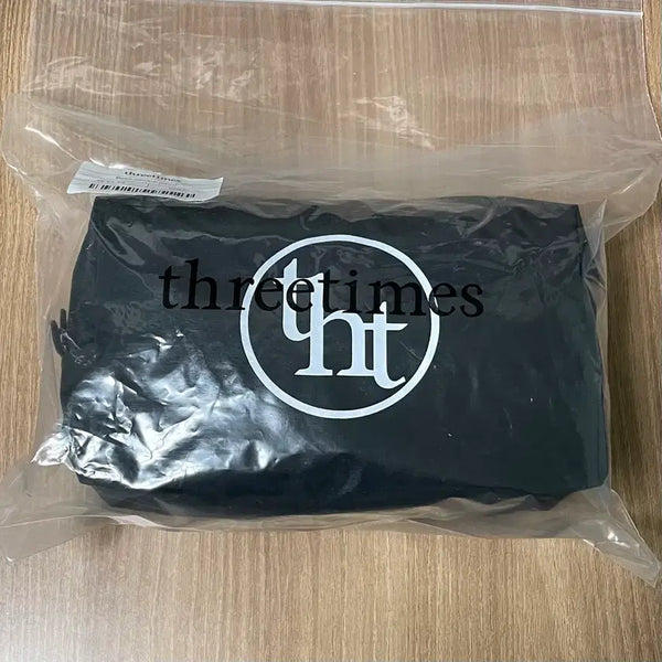 [BUNJANG] 3Times Bebe Square Pouch Black / 쓰리타임즈 베베 스퀘어 파우치 블랙