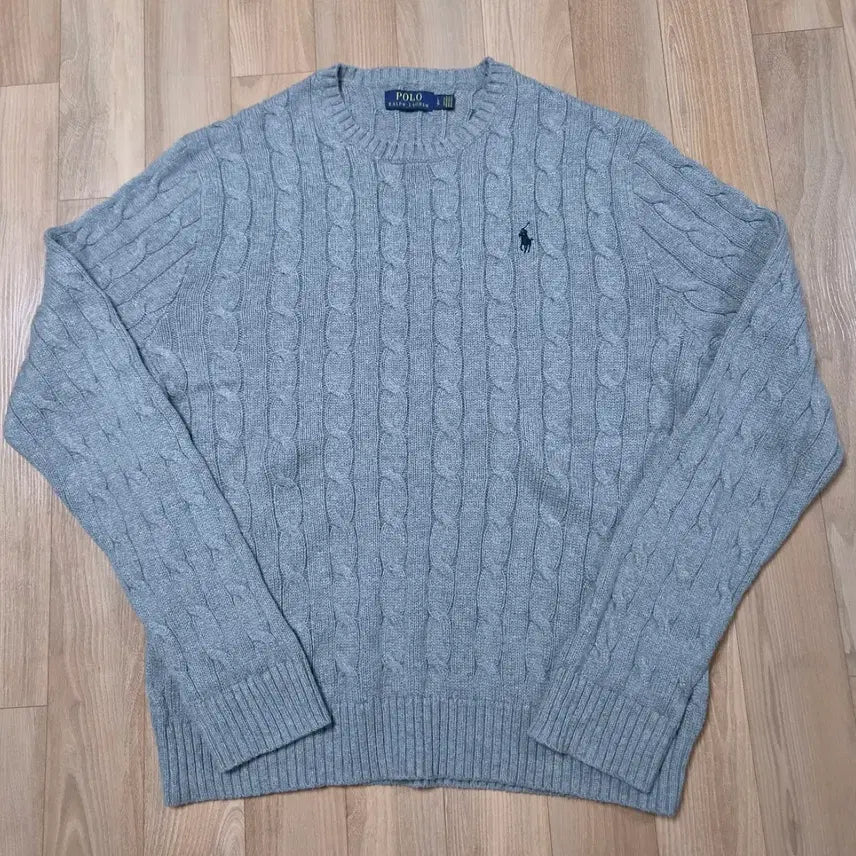 [BUNJANG] Polo Ralph Lauren Cable Knit Sweater L / 폴로 랄프로렌 꽈배기 니트 L