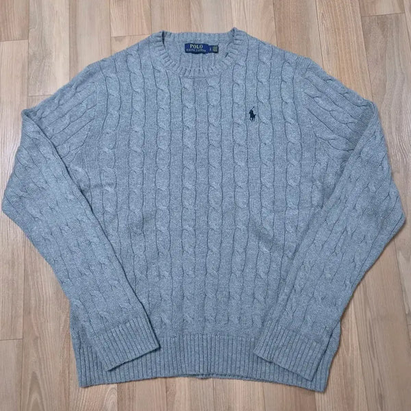 [BUNJANG] Polo Ralph Lauren Cable Knit Sweater L / 폴로 랄프로렌 꽈배기 니트 L