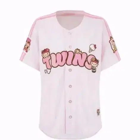 [BUNJANG] LG Twins Tanning Kitty Pink Pop Uniform (Lim Chan-kyu Marked) / 엘지트윈스 태닝키티 핑크 팝 유니폼 95 100 임찬규 마킹지