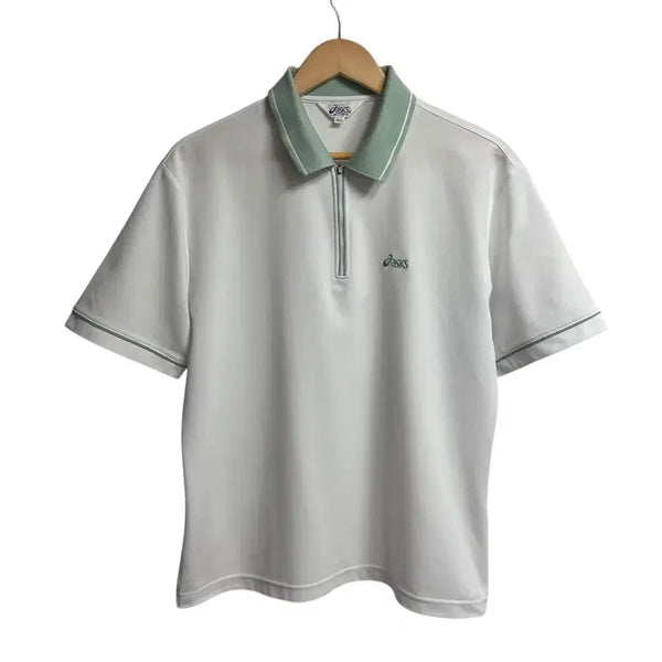 [BUNJANG] Asics Half-Zip Collar T-Shirt Size 100 / 아식스 반집업 반팔 카라 티셔츠 100 size