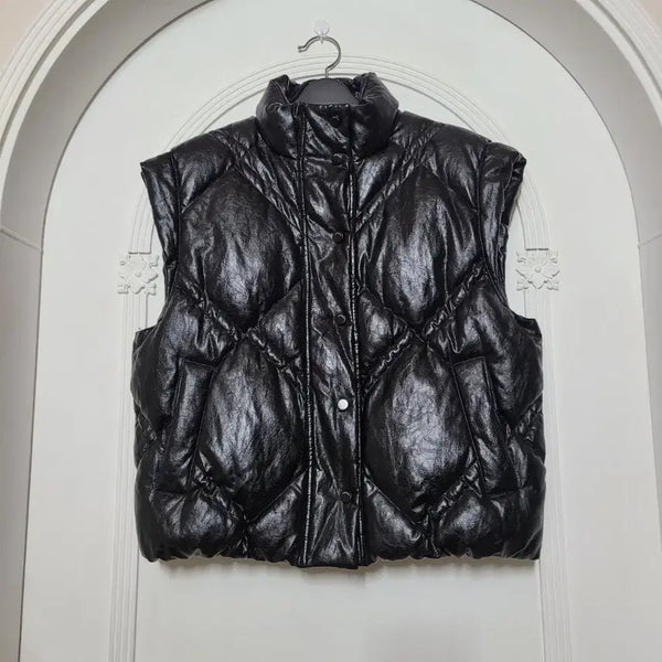 [BUNJANG] VOICE OF VOICES Black Quilted Padded Vest / VOICE OF VOICES 블랙 퀼팅 패딩 조끼66~77
