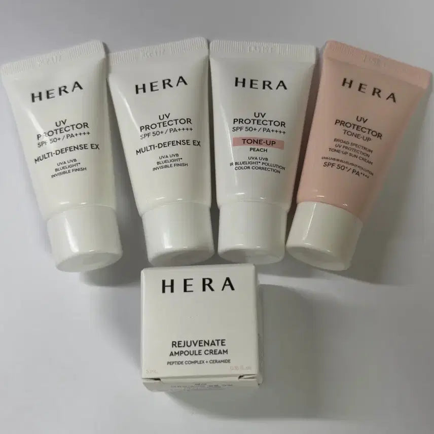 [BUNJANG] Hera Rejuvenate Ampoule Cream + UV Protector Set / 헤라 리쥬브네이트 앰플 크림 + 유브이 프로텍터