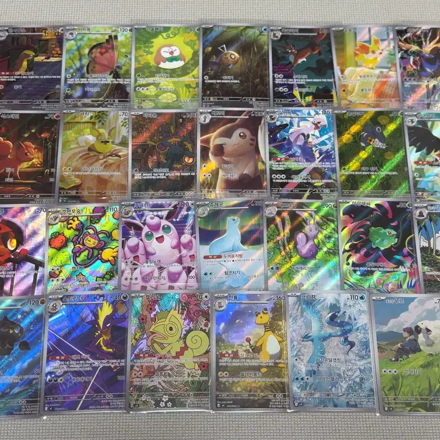 [BUNJANG] Pokemon AR Cards - Vulpix, Bulbasaur, Jigglypuff, etc. - Non-duplicate Set - Excellent Condition / 포켓몬카드 식스테일 이상해씨 푸크린 등 미중복 AR 카드 일괄 상태최상!
