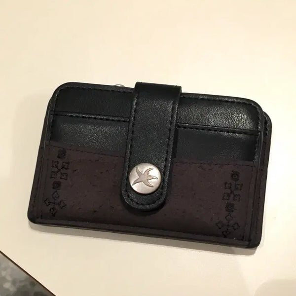 [BUNJANG] The Coldest Moment Suede Buckle Card Wallet Black / 더콜디스트모먼트 스웨이드 버클 카드 지갑