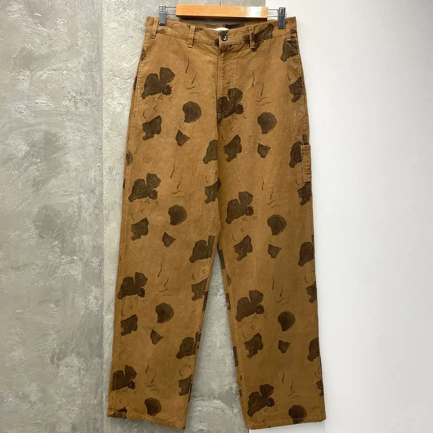 [BUNJANG] ETHOS Printing Corduroy Pants Brown / [2] ETHOS 에토스 프린팅 브라운 코듀로이 팬츠