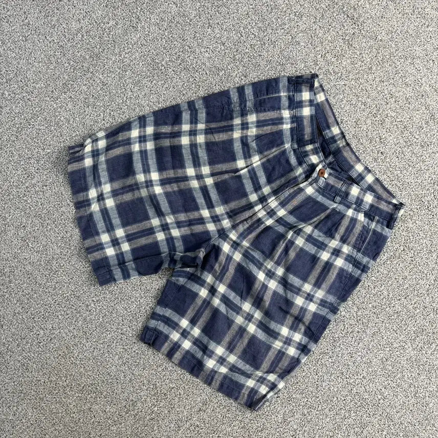 [BUNJANG] Lee Linen Check Shorts / 실측확인 Lee 리 린넨 체크 반바지 0706J2