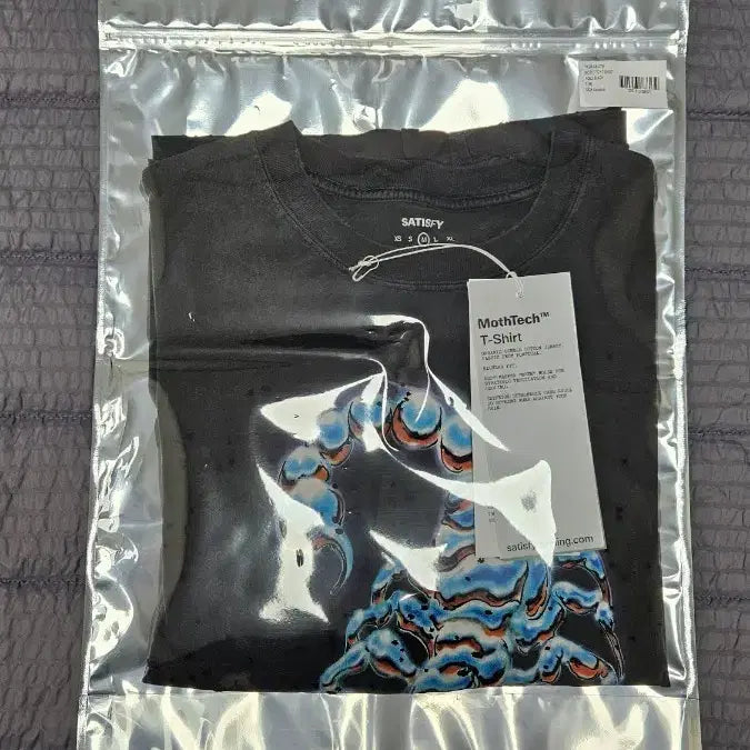 [BUNJANG] Satisfy MothTech Short Sleeve T-Shirt Black M / 새티스파이 MothTech 반팔 티셔츠 블랙 M
