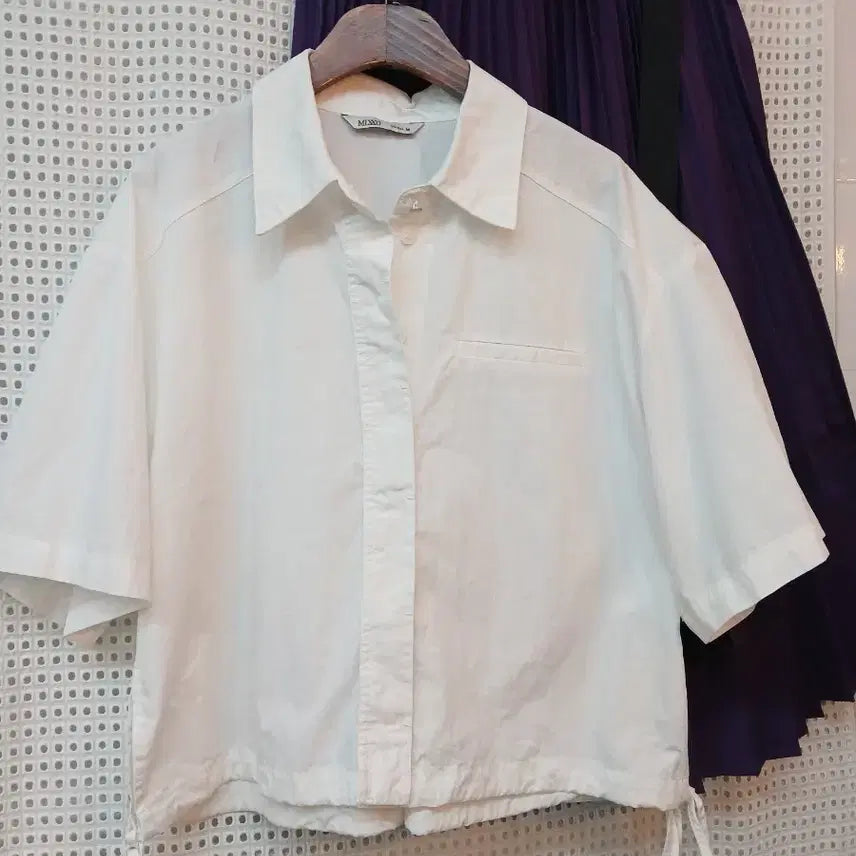 [BUNJANG] MISO White Short Sleeve Shirt M / 미쏘 화이트 반팔 셔츠 M