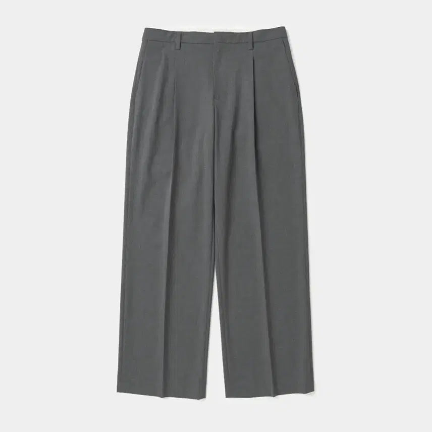 [BUNJANG] Uniform Bridge Refined One Tuck Wide Fit Slacks Grey / 유니폼브릿지 원턱 와이드 슬랙스 그레이