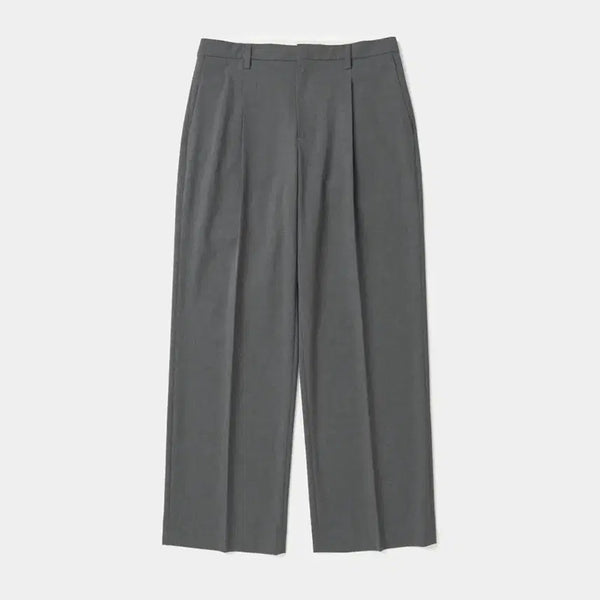 [BUNJANG] Uniform Bridge Refined One Tuck Wide Fit Slacks Grey / 유니폼브릿지 원턱 와이드 슬랙스 그레이