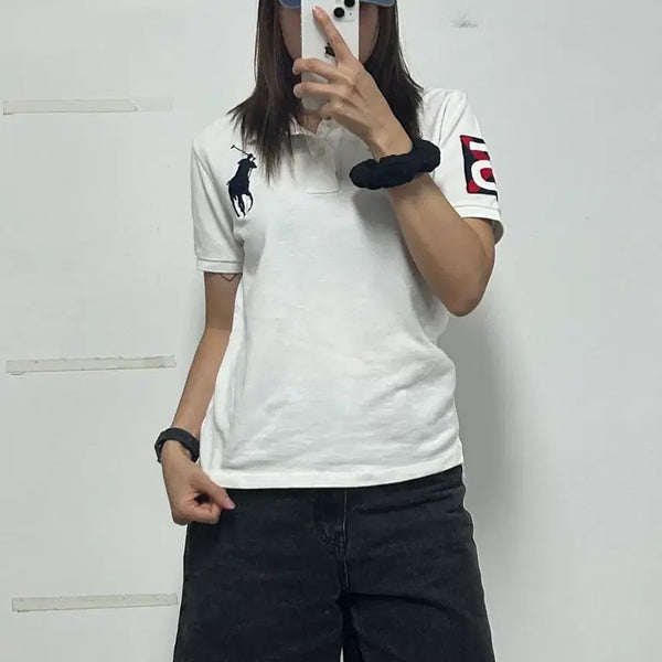 [BUNJANG] Polo Ralph Lauren Big Pony Yacht Club Regatta Collar T-Shirt White / 폴로 랄프로렌 빅포니 요트클럽 레가타 카라 티셔츠 화이트