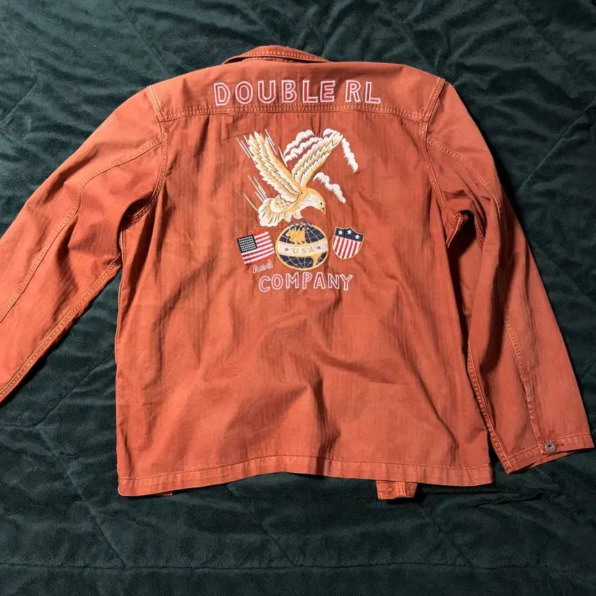 [BUNJANG] RRL Embroidered Herringbone Twill Overshirt XL / rrl 임브로이더 헤링본 오버셔츠