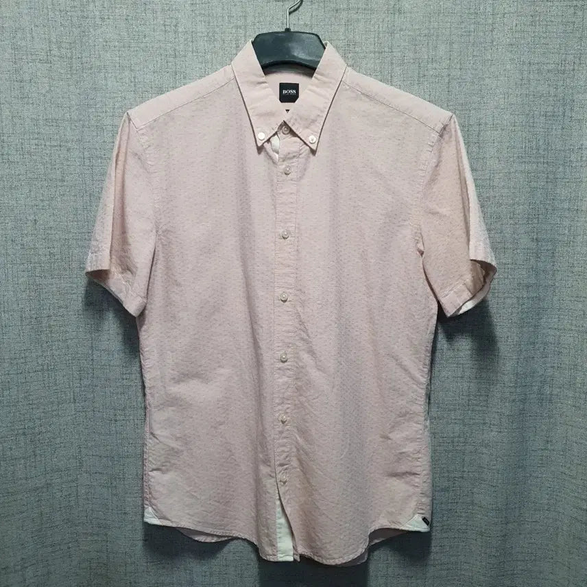 [BUNJANG] Hugo Boss Men's Slim Fit Linen Short Sleeve Shirt L / 휴고보스 남성 슬림핏 린넨 카라 반팔셔츠 L
