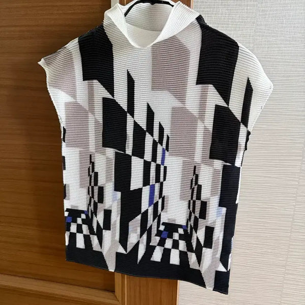 [BUNJANG] Issey Miyake Geometric Pattern Top / 새상품 품절상품 미 이세미야케 탑