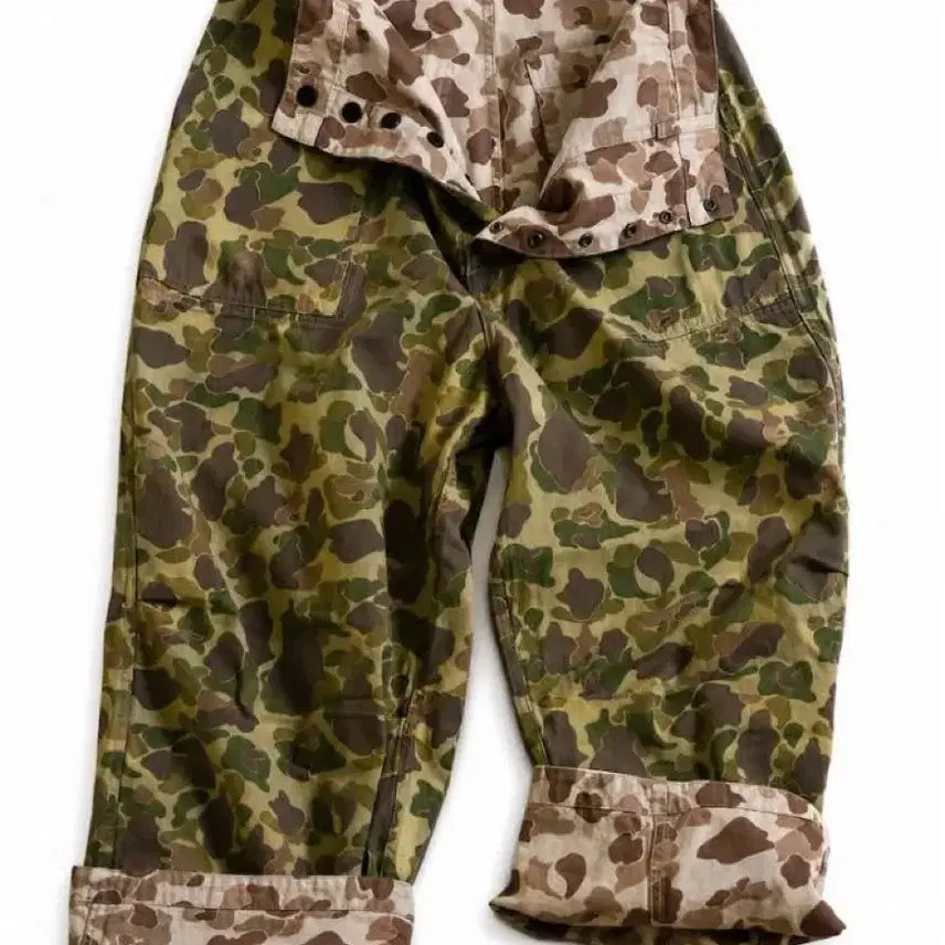 [BUNJANG] KAPITAL Hunter Camo Herringbone Reversible Fatigue Cargo Pants / 캐피탈 헌터 카모 헤링본 리버시블 퍼티그 버기 팬츠 판매합니다