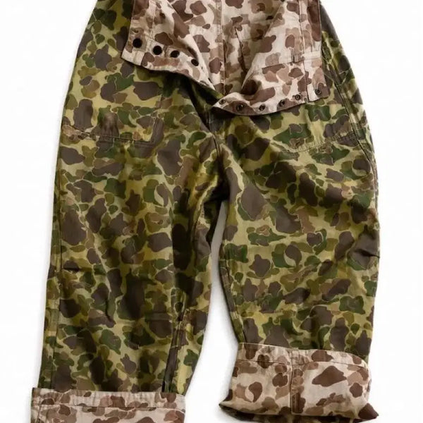 [BUNJANG] KAPITAL Hunter Camo Herringbone Reversible Fatigue Cargo Pants / 캐피탈 헌터 카모 헤링본 리버시블 퍼티그 버기 팬츠 판매합니다