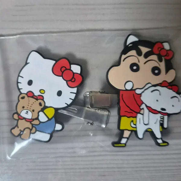 [BUNJANG] Crayon Shin-chan x Hello Kitty Hair Pins / 짱구 헬로키티 머리핀