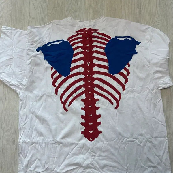 [BUNJANG] Kapital Bon T-shirt Tricolor Size 3 / [3사이즈/1회착] 캐피탈 본 티셔츠 트리컬러