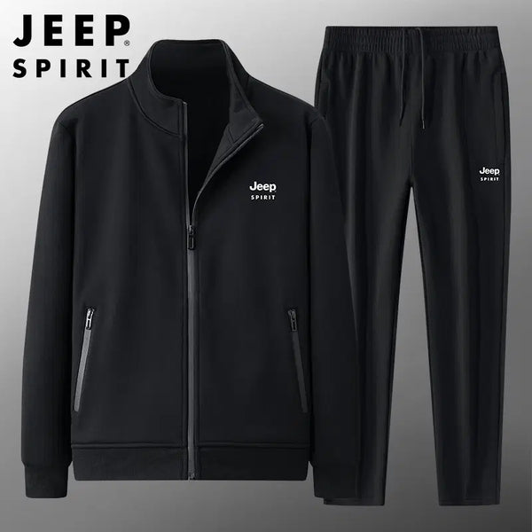 [BUNJANG] JEEP SPIRIT Men's Casual Zip-Up Set Tracksuit / JEEP SPIRIT 남성 캐주얼 집업 세트 운동복 상하의