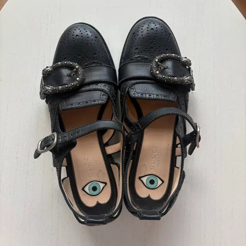 [BUNJANG] Gucci Black Ankle Strap Shoes Size 37 / 구찌 블랙 앵클스트랩 구두 37