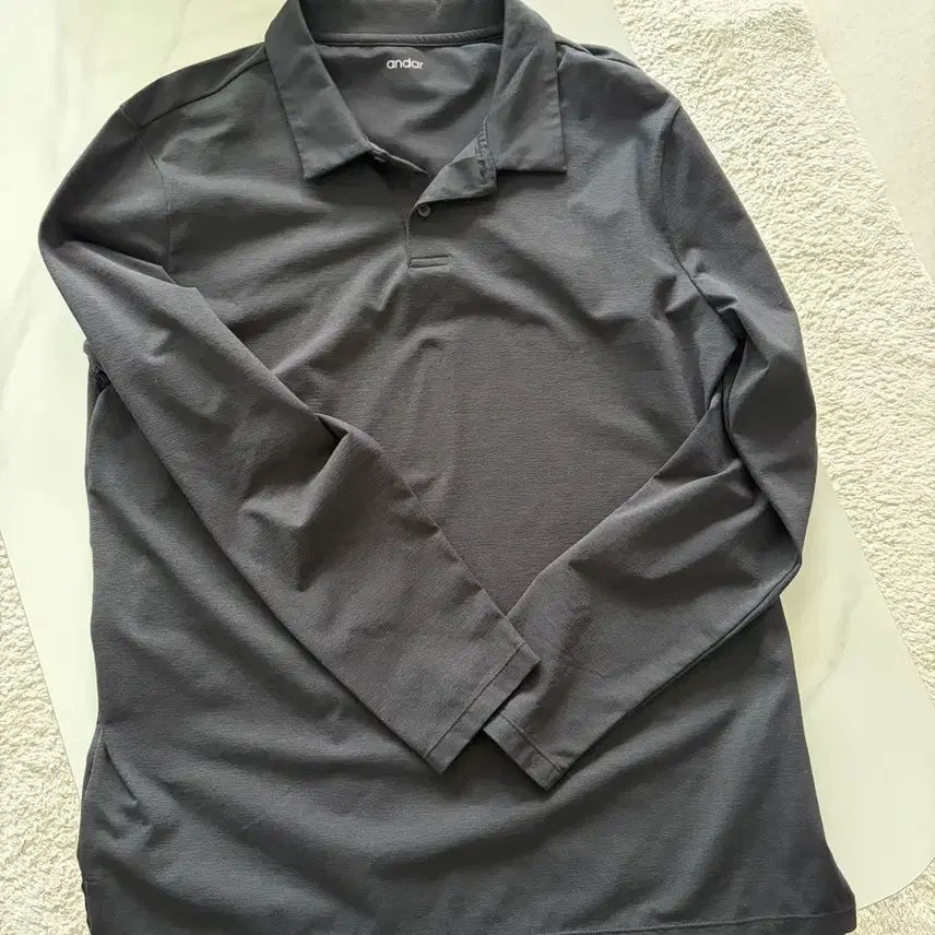 [BUNJANG] Andar Men's Long Sleeve Polo T-Shirt XL / 안다르 남성 카라티셔츠 긴팔XL