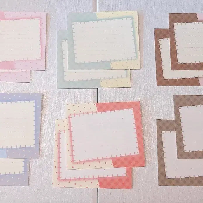 [BUNJANG] Set of 6 Colors Kraft Paper Memo Pads / 모조지 셋트 새상품
