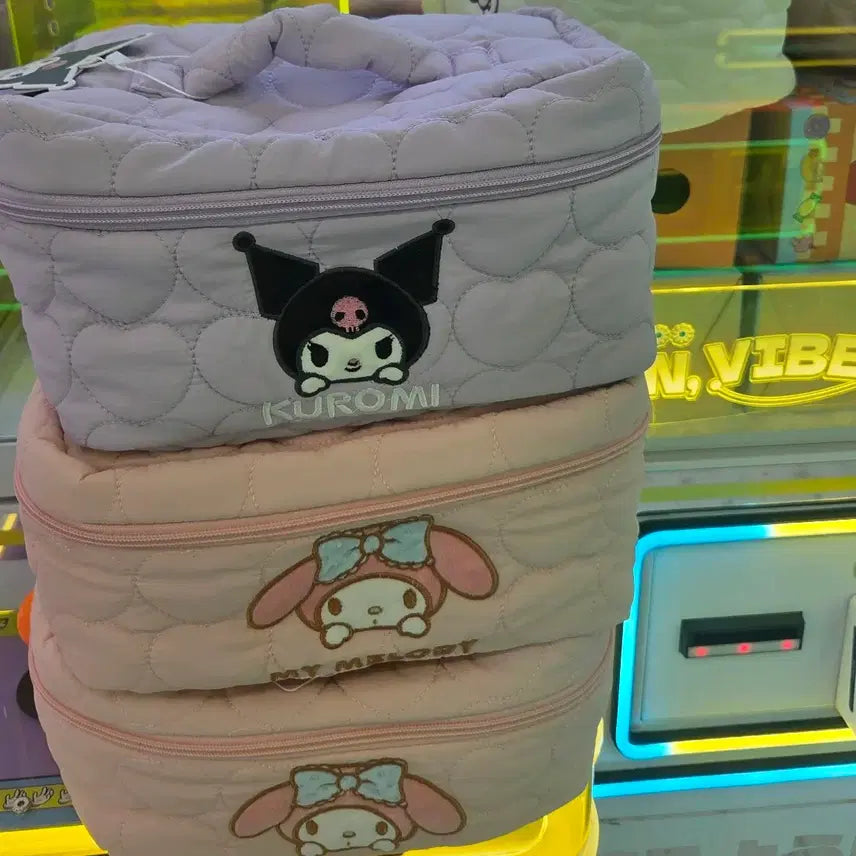 [BUNJANG] Sanrio Kuromi & My Melody Quilted Pouch / 산리오 쿠로미, 마이멜로디 파우치
