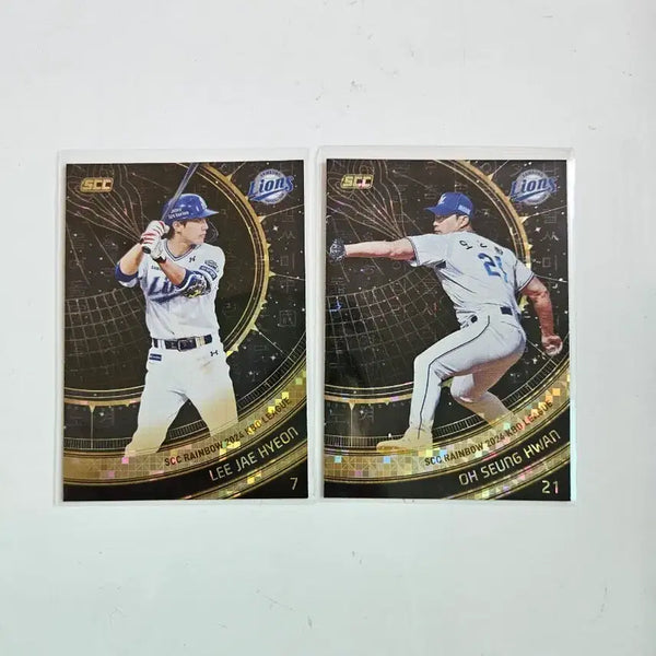 [BUNJANG] 2024 KBO Rainbow Samsung Lions Oh Seung Hwan & Lee Jae Hyun Limited Bundle Set / 2024 kbo 레인보우 삼성 오승환 이재현 리미티드 2장 일괄