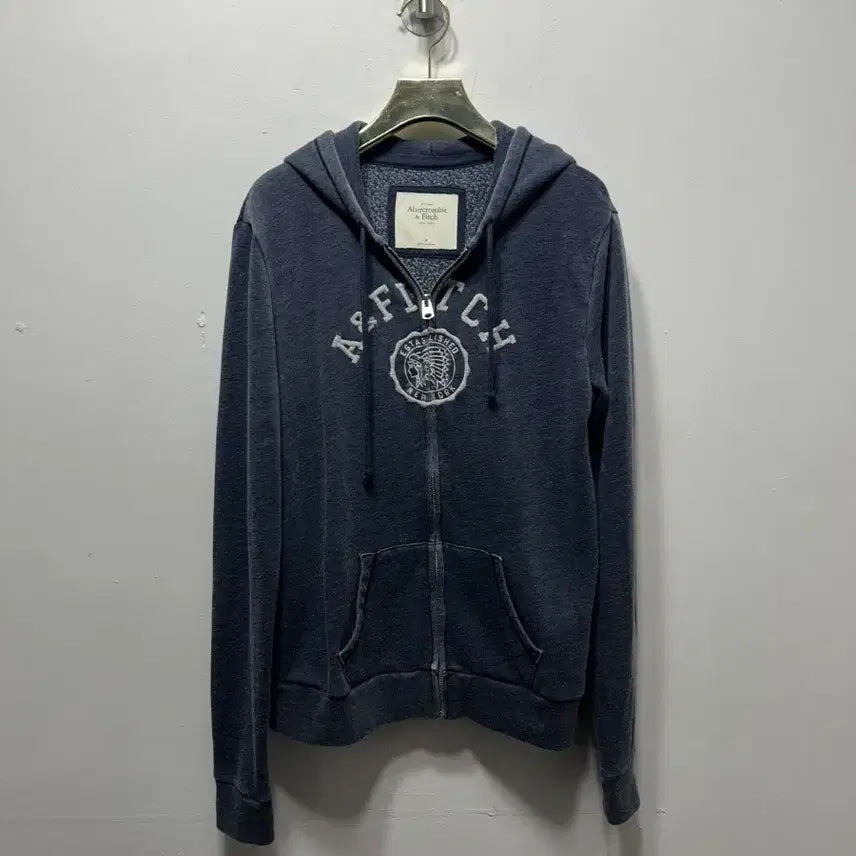 [BUNJANG] Abercrombie & Fitch Navy Hoodie Zip-Up (M) / 아베크롬비앤피치 후드집업 네이비 M