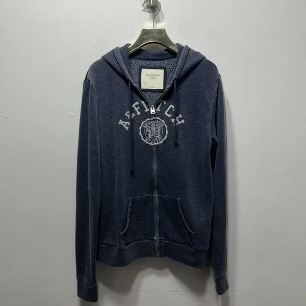 [BUNJANG] Abercrombie & Fitch Navy Hoodie Zip-Up (M) / 아베크롬비앤피치 후드집업 네이비 M